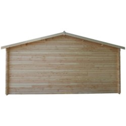 Gardy Shelter Abri de jardin bois 15 à 20 m² Bois massif Marron 16m²