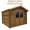 Gardy Shelter Abri de jardin bois 5 à 10 m² Bois massif Marron 9m²