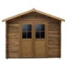 Gardy Shelter Abri de jardin bois 5 à 10 m² Bois massif Marron 9m²