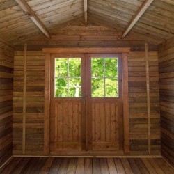 Gardy Shelter Abri de jardin bois 5 à 10 m² Bois massif Marron 9m²