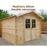 Gardy Shelter Abri de jardin bois 5 à 10 m² Bois massif Marron 9m²