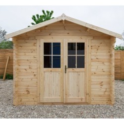 Gardy Shelter Abri de jardin bois 5 à 10 m² Bois massif Marron 9m²