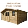 Gardy Shelter Abri de jardin bois 15 à 20 m² Bois massif Marron 16m²
