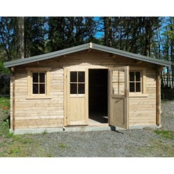 Gardy Shelter Abri de jardin bois 15 à 20 m² Bois Marron 19.8m²