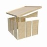 Karibu Abri de jardin bois 5 à 10 m² Bois massif Marron 8.3m²