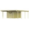 Karibu Carport Bois massif Marron 30.35m²