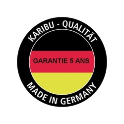 Karibu Carport Bois massif Marron 30.35m²