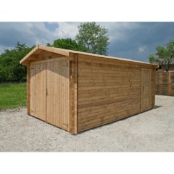 Gardy Shelter Garage bois Bois Marron 14.84m²