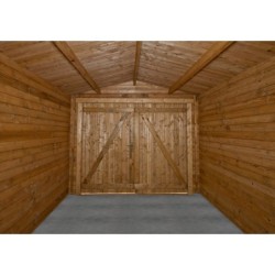 Gardy Shelter Garage bois Bois Marron 14.84m²