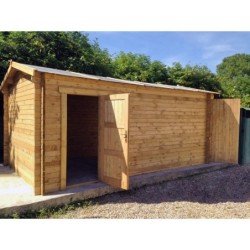 Gardy Shelter Garage bois Bois Marron 14.84m²