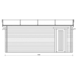 Gardy Shelter Garage bois Bois Marron 14.84m²