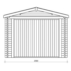 Gardy Shelter Garage bois Bois Marron 14.84m²