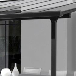 Habrita Toit de terrasse alu Aluminium Gris 12.83m²