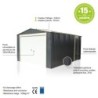 X-Metal Garage métal Acier galvanisé Gris 19.52m²