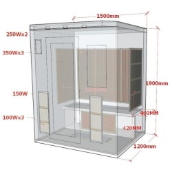 SNÖ Sauna infrarouge Bois massif Bois naturel