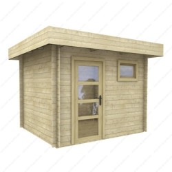 Gardy Shelter Abri de jardin bois 5 à 10 m² Bois massif Marron 7.5m²
