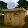 Gardy Shelter Abri de jardin bois 5 à 10 m² Bois massif Marron 7.5m²