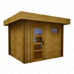 Gardy Shelter Abri de jardin bois 5 à 10 m² Bois massif Marron 7.5m²
