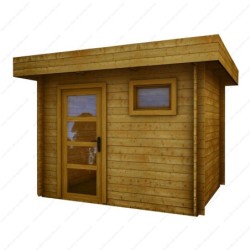 Gardy Shelter Abri de jardin bois 5 à 10 m² Bois massif Marron 7.5m²