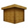Gardy Shelter Abri de jardin bois 5 à 10 m² Bois massif Marron 7.5m²
