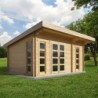 Gardy Shelter Abri de jardin bois 15 à 20 m² Bois massif Marron 19.07m²