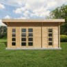 Gardy Shelter Abri de jardin bois 15 à 20 m² Bois massif Marron 19.07m²