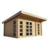 Gardy Shelter Abri de jardin bois 15 à 20 m² Bois massif Marron 19.07m²