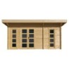 Gardy Shelter Abri de jardin bois 15 à 20 m² Bois massif Marron 19.07m²