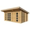 Gardy Shelter Abri de jardin bois 15 à 20 m² Bois massif Marron 19.07m²