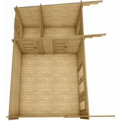 Gardy Shelter Abri de jardin bois 15 à 20 m² Bois massif Marron 19.07m²