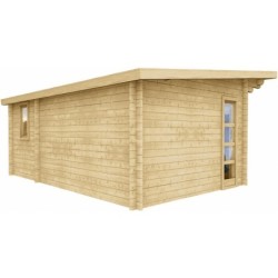 Gardy Shelter Abri de jardin bois 15 à 20 m² Bois massif Marron 19.07m²