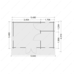 Gardy Shelter Abri de jardin bois 15 à 20 m² Bois massif Marron 19.07m²
