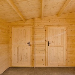 Gardy Shelter Abri de jardin bois 15 à 20 m² Bois massif Marron 19.07m²