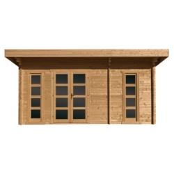 Gardy Shelter Abri de jardin bois 15 à 20 m² Bois Marron 19.25m²