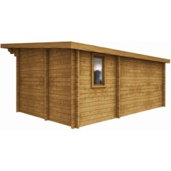 Gardy Shelter Abri de jardin bois 15 à 20 m² Bois Marron 19.25m²