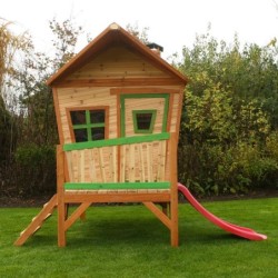 Axi Cabanes enfants Bois massif Naturel