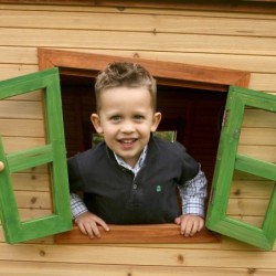 Axi Cabanes enfants Bois massif Naturel