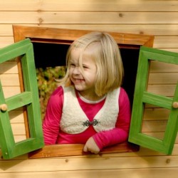 Axi Cabanes enfants Bois massif Naturel