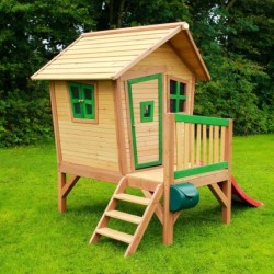 Axi Cabanes enfants Bois massif Naturel