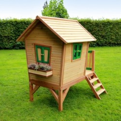 Axi Cabanes enfants Bois massif Naturel