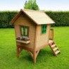 Axi Cabanes enfants Bois massif Naturel