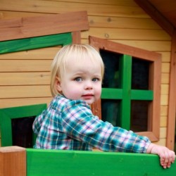 Axi Cabanes enfants Bois massif Naturel