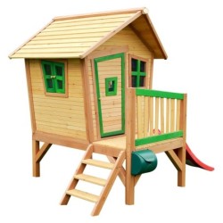 Axi Cabanes enfants Bois massif Naturel