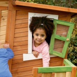 Axi Cabanes enfants Bois massif Naturel