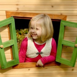 Axi Cabanes enfants Bois massif Naturel