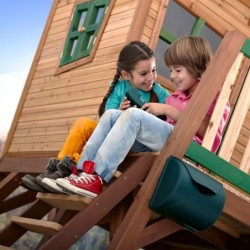 Axi Cabanes enfants Bois massif Naturel