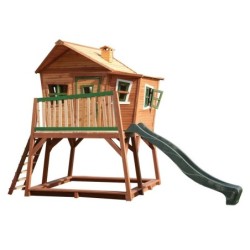 Axi Cabanes enfants Bois massif Naturel