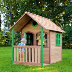 Axi Cabanes enfants Bois massif Naturel