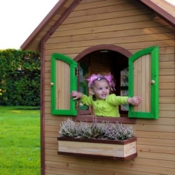 Axi Cabanes enfants Bois massif Naturel
