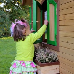 Axi Cabanes enfants Bois massif Naturel